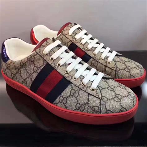 red and black steipe gucci shoes|Gucci sneakers for less.